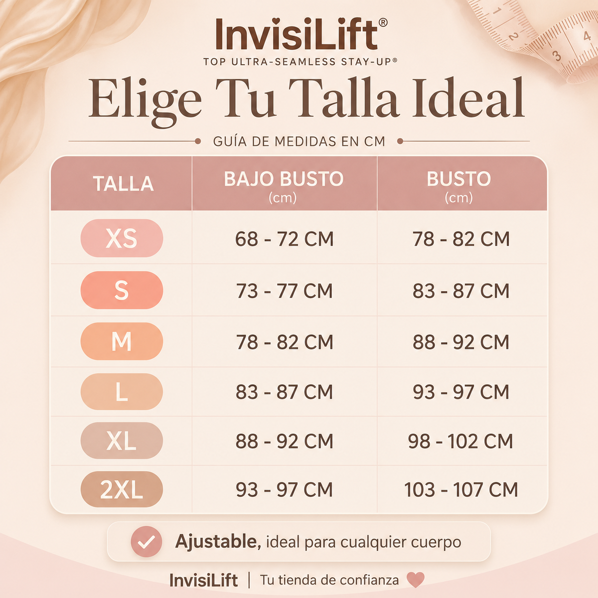 InvisiLift™: Soporte Total, Cero Incomodidad. Muévete Con Libertad.